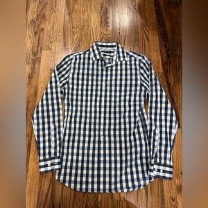 Banana Republic Men’s Long Sleeve Button Down Shirt Check Blue White Size Small